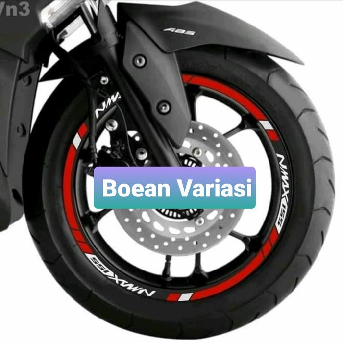 Sticker Lis velg nmax merah putih