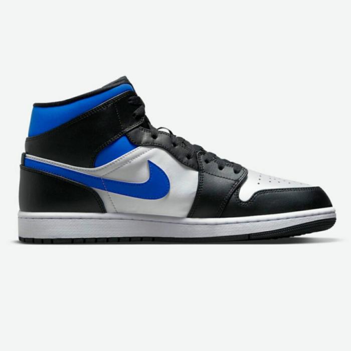 NIKE AIR JORDAN 1 MID GAME ROYAL WHITE RACER BLUE BLACK ORIGINAL