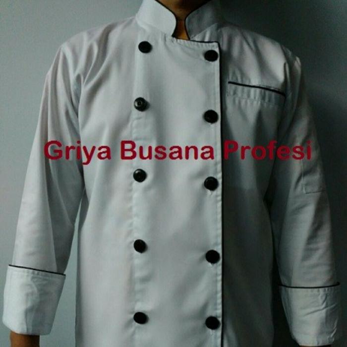 JUMBO BAJU KOKI CHEF 4XL PUTIH LENGAN PANJANG Ld 150 4 XL Chef Uniform