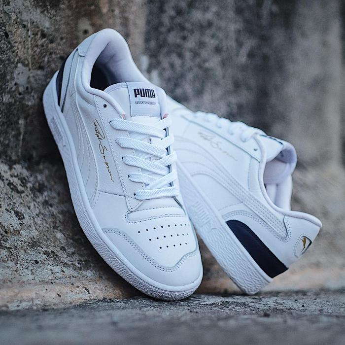 SEPATU SNEAKERS ORIGINAL PUMA SUEDE RALPH SAMPSON WHITE NAVY