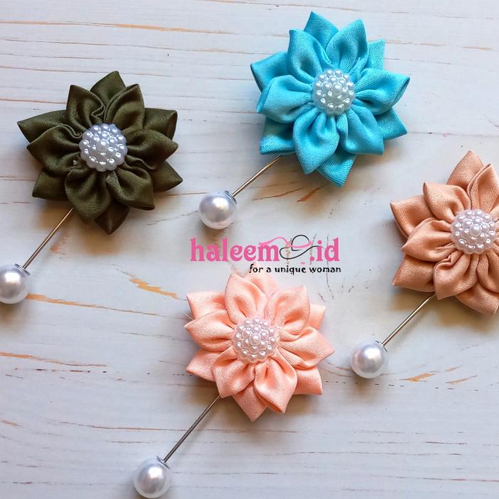 Souvenir Murah Tuspin Hijab kain Perca Satin