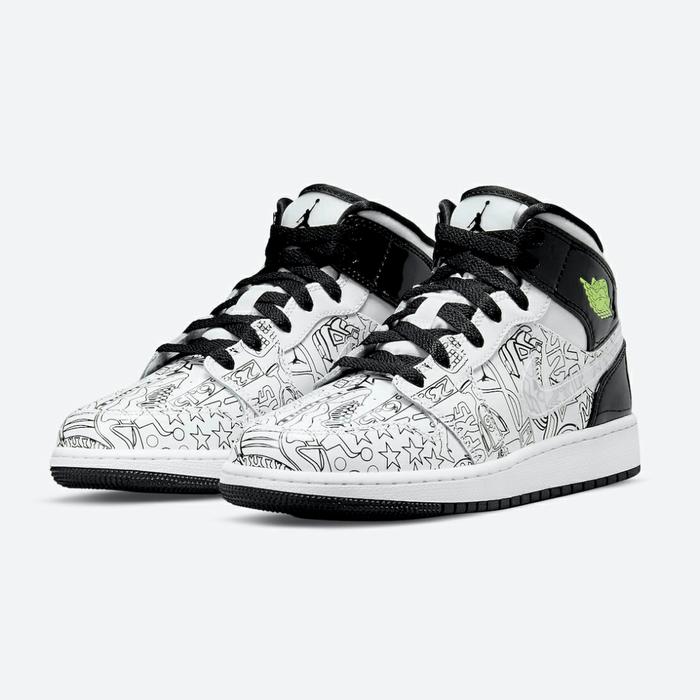 Nike Air Jordan 1 Mid SE DIY Doodle GS Original