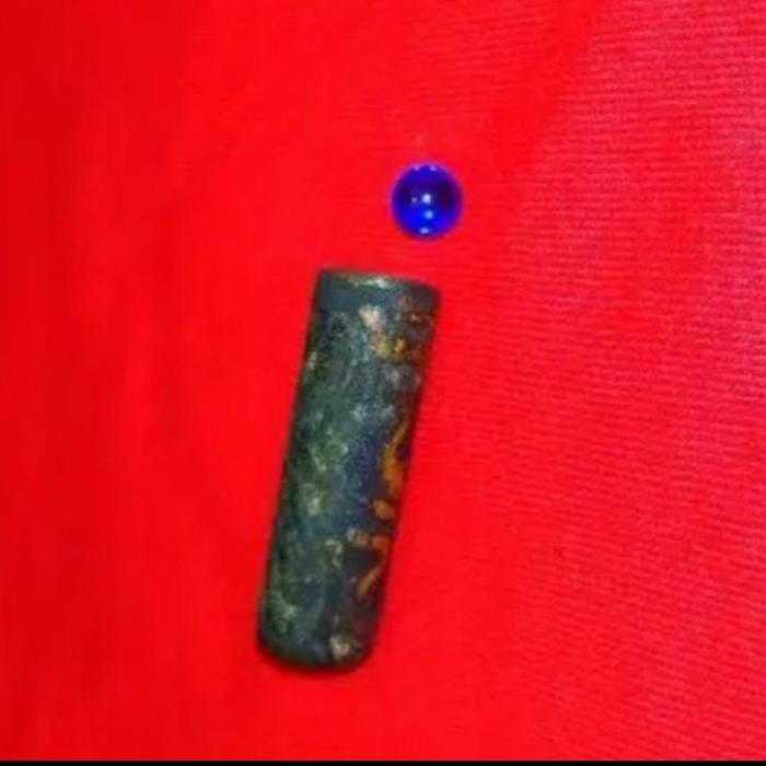 Mustika lipan Biru Blue Sapire Asli Dan Liontin Tabung Ra Jah