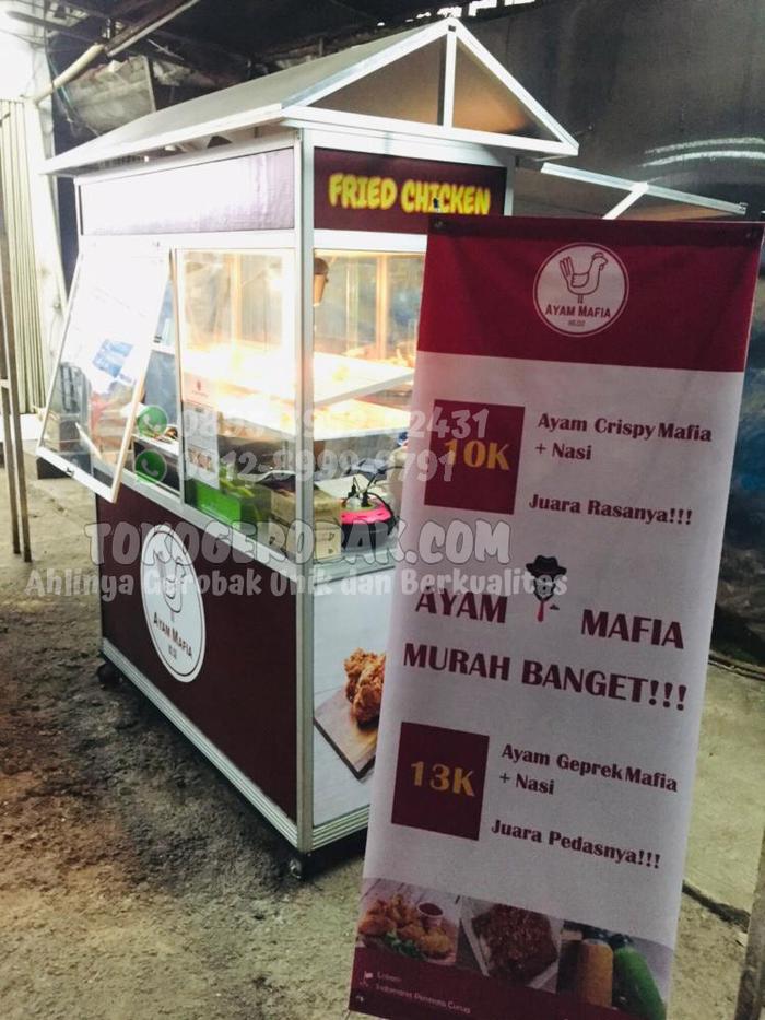 Gerobak Alumunium Fried Chicken Geprek Murah Aluminium Almunium