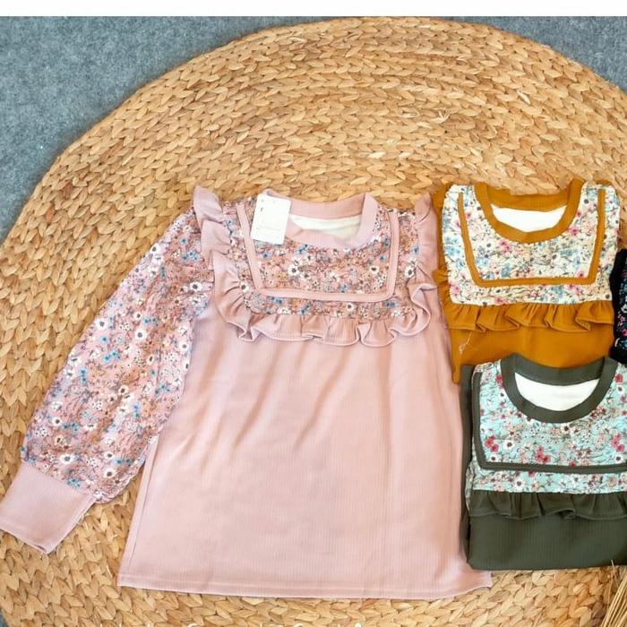 blouse atasan cavel ori ld 100-110 pink