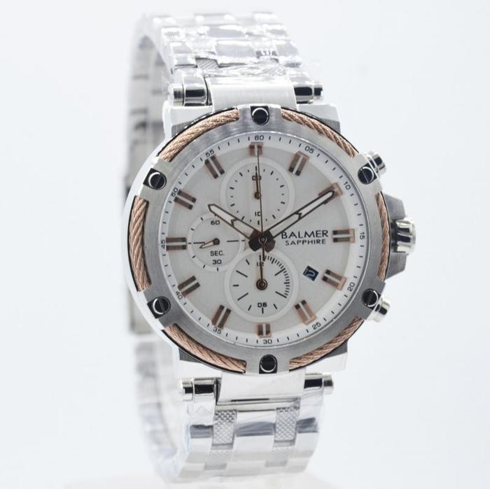Jam Tangan Pria BALMER 8153 Rantai Silver Original