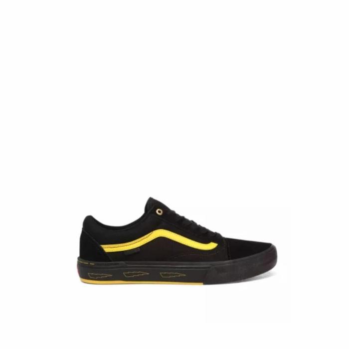 VANS OLD SKOOL PRO X LARRY EDGAR BLACK YELLOW ORIGINAL RESMI