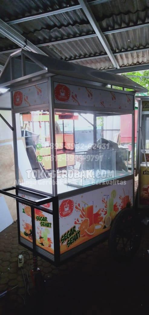 Gerobak Aluminium Jus Buah Es Jeruk Murah Alumunium Almunium
