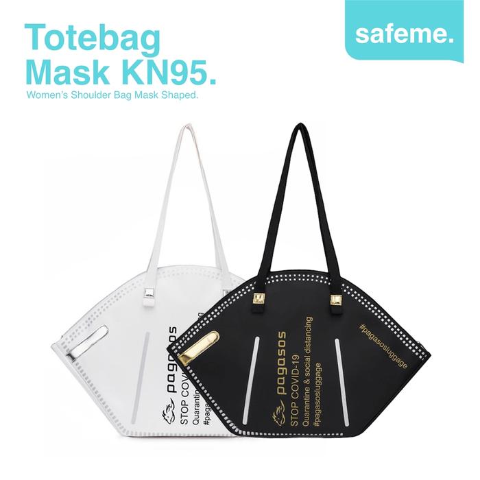 Tas Selempang Wanita Import Masker KN95 Fashion Tote Bag Face Mask N95