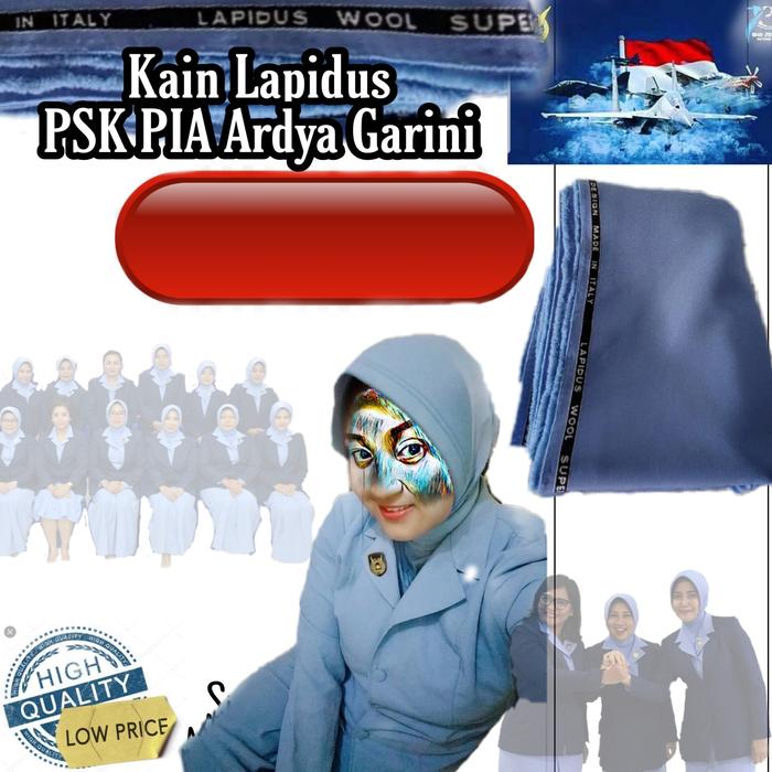 Kain Lapidus Bahan Seragam PSK PIA Ardhya Garini - Harga Per 10 Cm