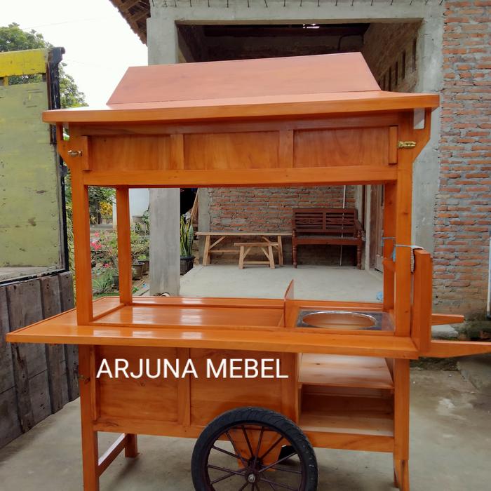 GEROBAK ANGKRINGAN ATAP JOGLO + RODA