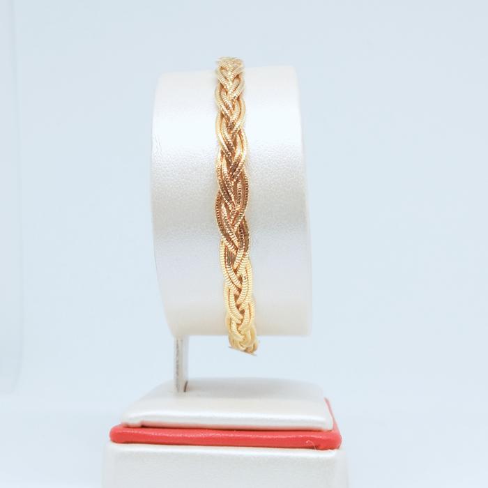 Gelang rantai rajut Emas muda 9K 375% ubs