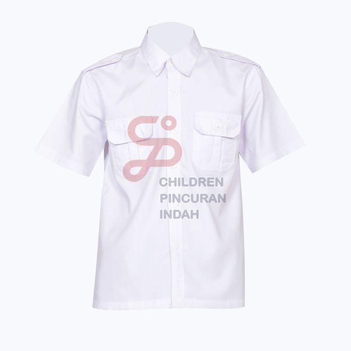 Baju PDH Oxford Putih Pendek