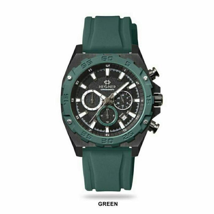 Jam tangan Hegner 1671 Tali Rubber Original Pria