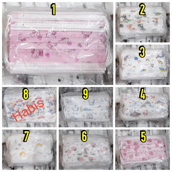 masker 3 ply anak