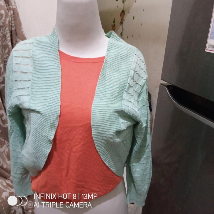 Bolero hijau mint Preloved