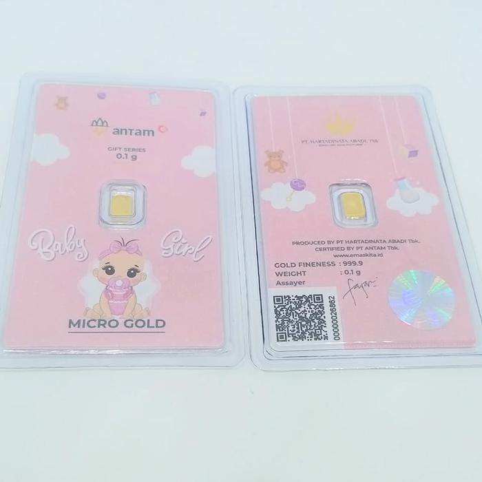 LM ANTAM HARTADINATA BABY GIRL MICROGOLD 0.1 GR/LM EMASKITA ANTAM HRTA