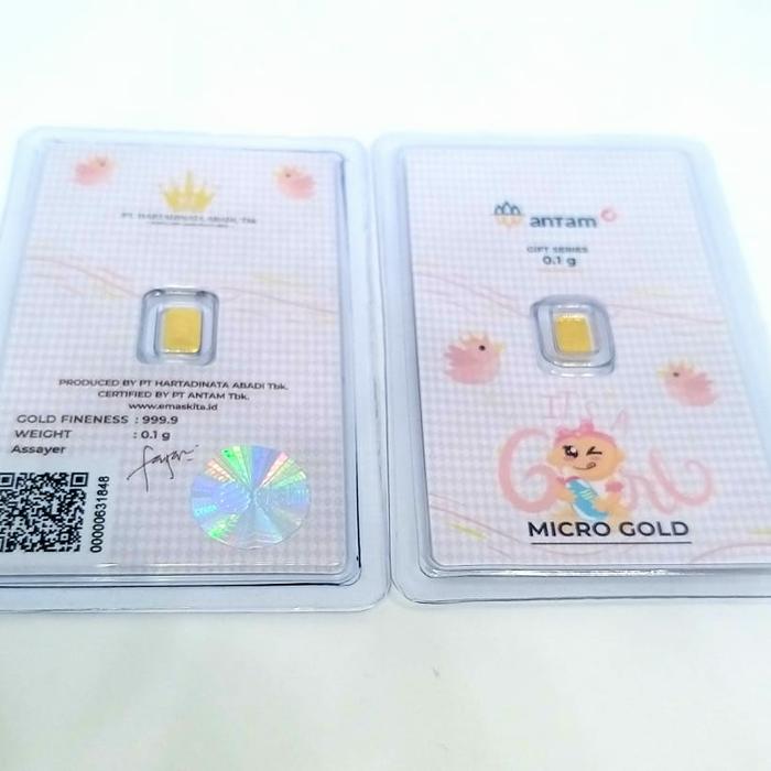 LM ANTAM HARTADINATA IT'S GIRL MICROGOLD 0.1 GR/LM EMASKITA ANTAM HRTA