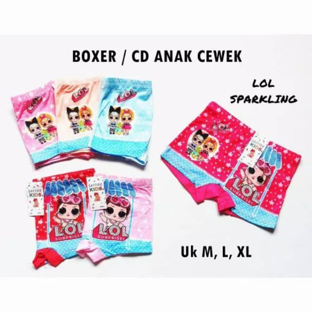 Celana Dalam Boxer Anak Perempuan CD Boxer Anak Cewek LOL Cawet