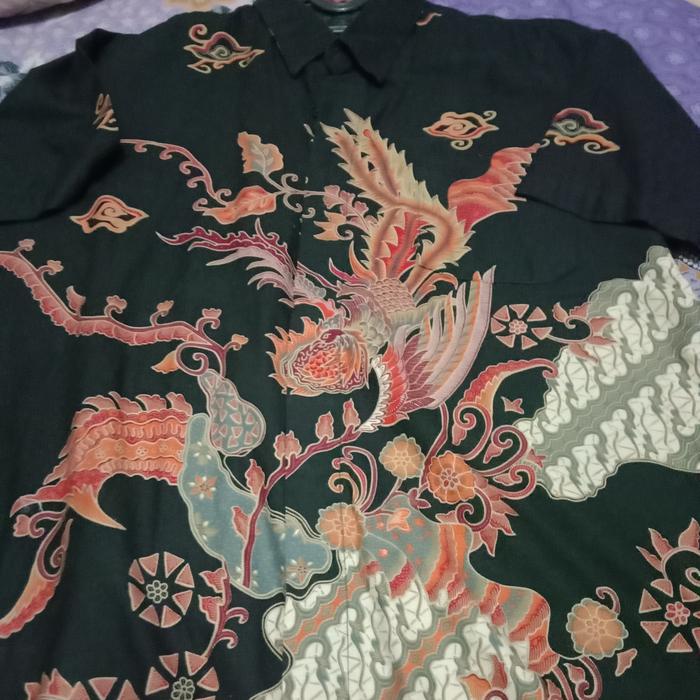 Preloved kemeja batik kris original pria size M LD110