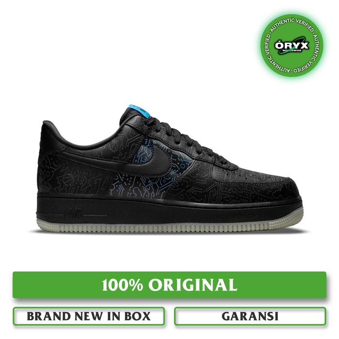 Nike Air Force 1 '07 x Space Jam "Computer Chip" Black/Light Blue Fury