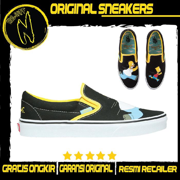 VANS Slip On x The Simpsons Homer and Bart Black Original BNIB