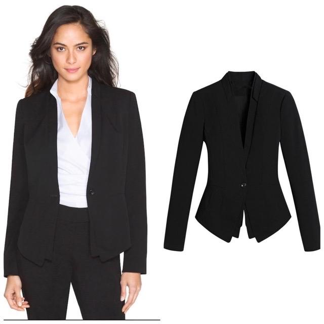 WHBM Double Lapel Seasonless Blazer Women Jas Wanita Kantoran Formal