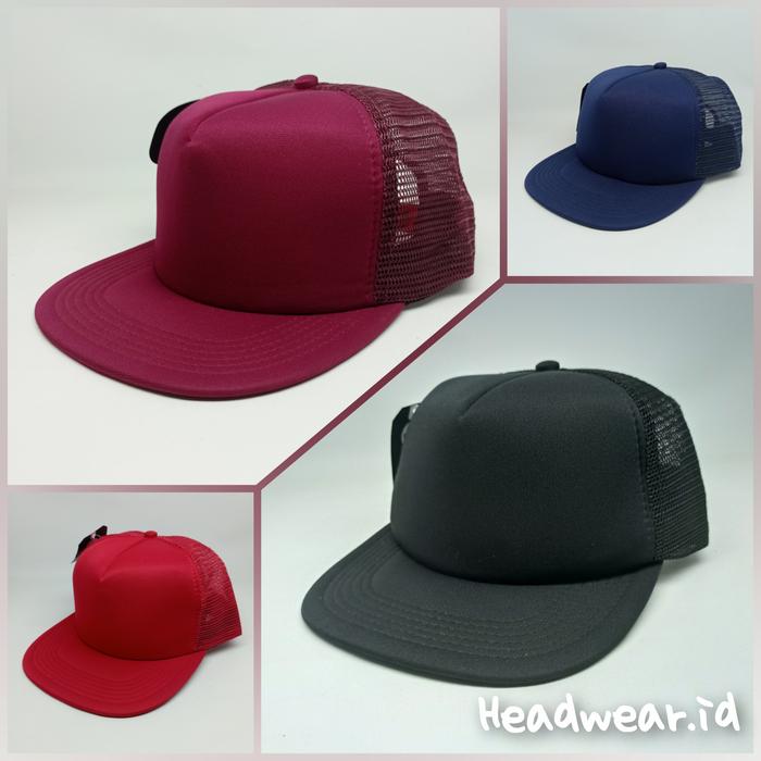 Grosir Topi Jaring Trucker Polos Datar / Ceper Dewasa