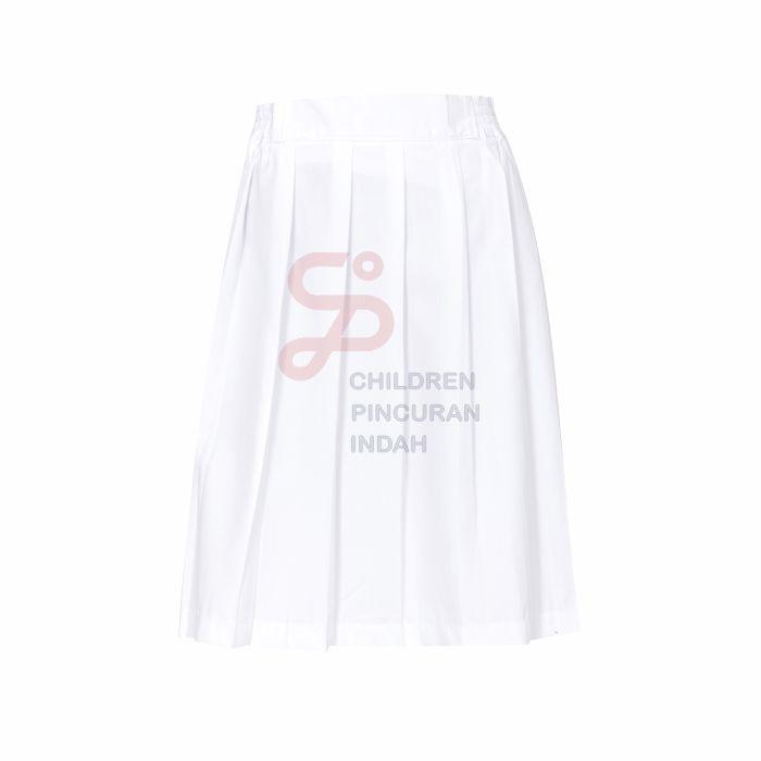 Rok SD putih Pendek Karet Bahan FAMATEX size 6 - 15