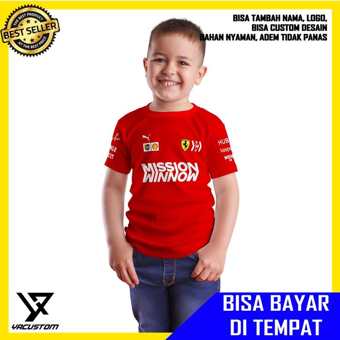 Baju Kaos F1 Ferrari Puma Anak Mission Winnow Scuderia Formula 1 04
