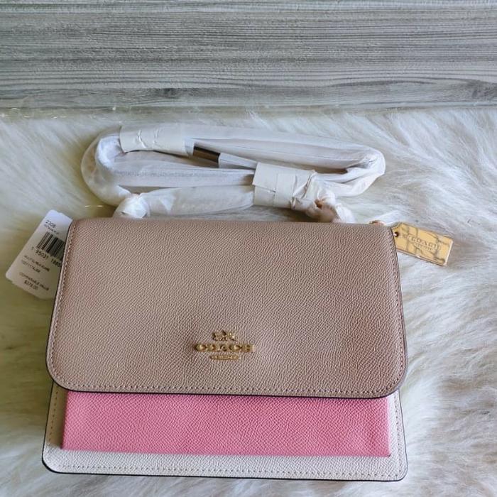tas coach 2308 klare crossbody bag colorblock taupe multi tas wanita