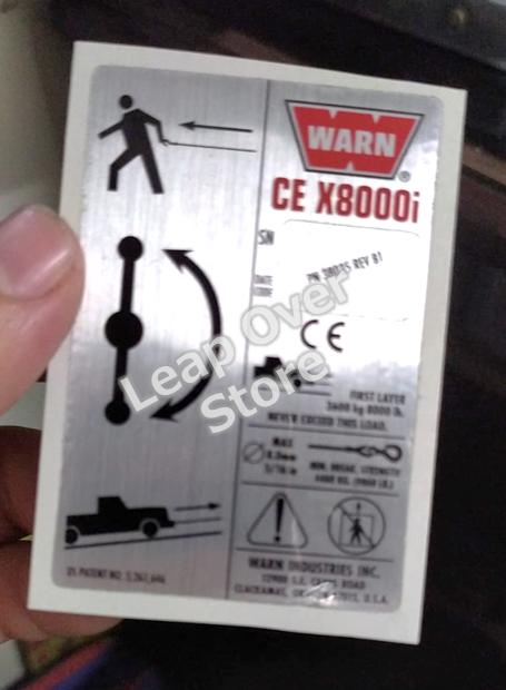 Stiker Warn CE X8000i| Sticker Offroad | Sticker Winch