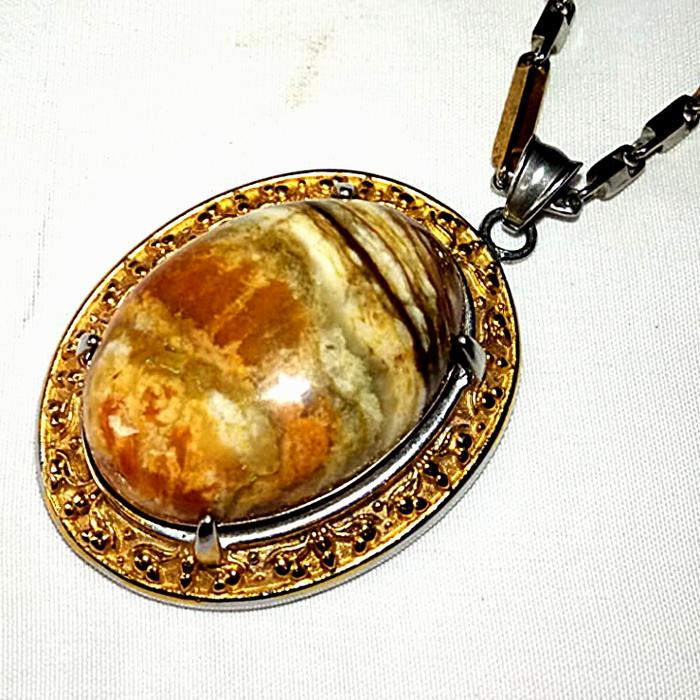 kalung liontin batu pancawarna Garut(022)