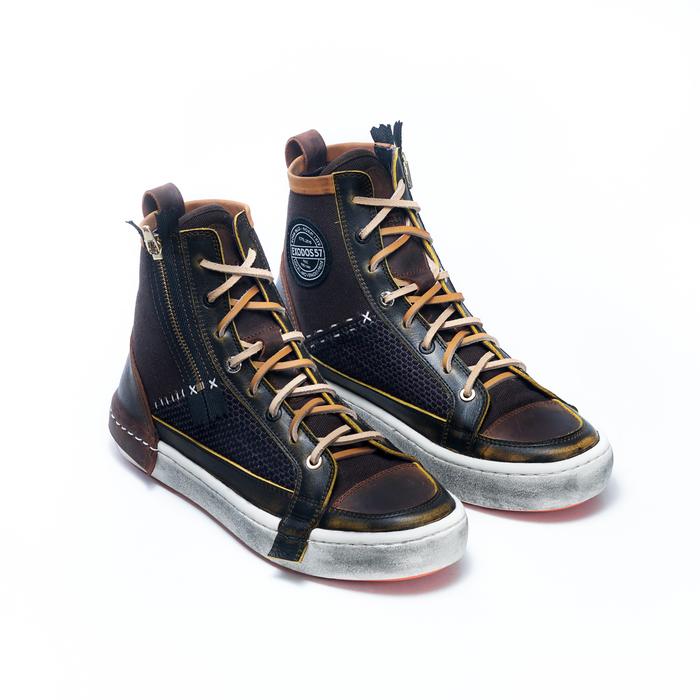Sepatu Sneakers Kulit Pria Exodos57 Galan Dirty Brown