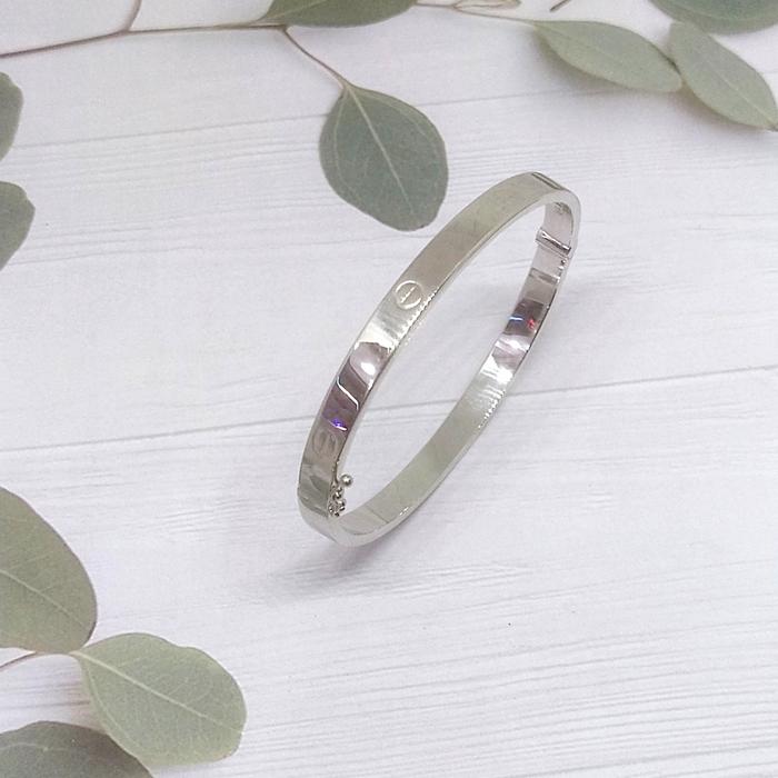 gelang tangan emas putih asli kadar 750 - perhiasan emas asli