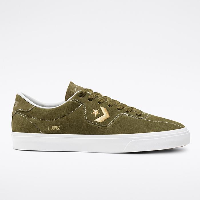 Converse Louie Lopez Pro Dark Moss/Gold Original Resmi