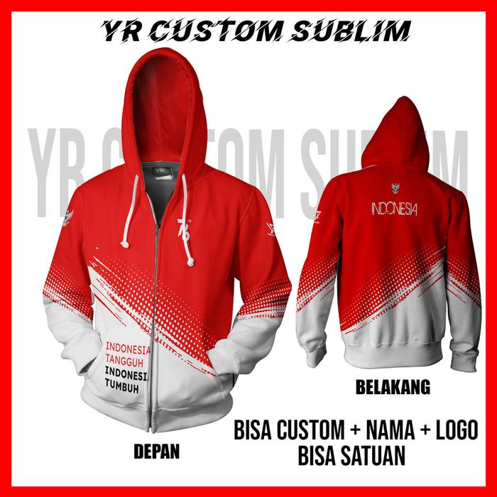 Jaket HUT RI 76 Kemerdekaan Indonesia 17 Agustus Hoodie Print 03