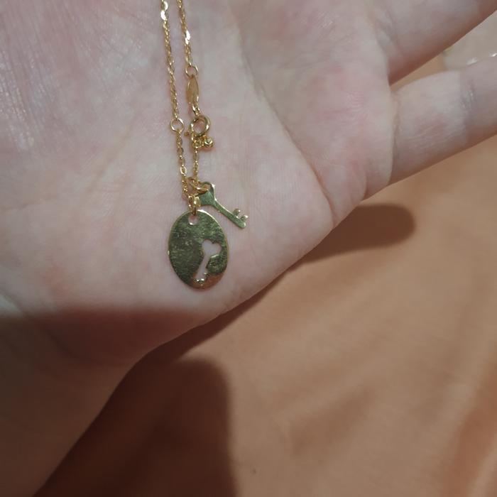 Kalung mille molly kunci gembok emas asli 375 love hati ubs korea muda
