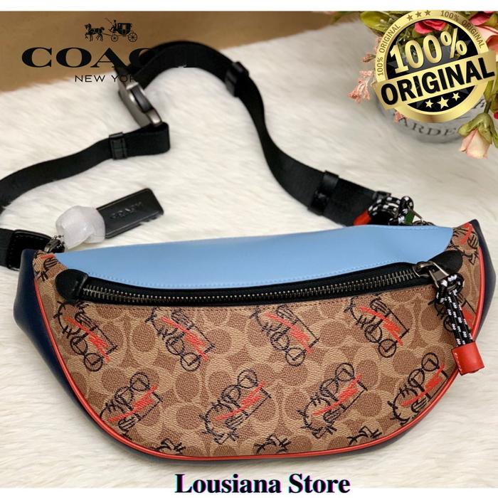 Waistbag Coach Rivington Belt Bag Warna Matching 4591 -Original 100%