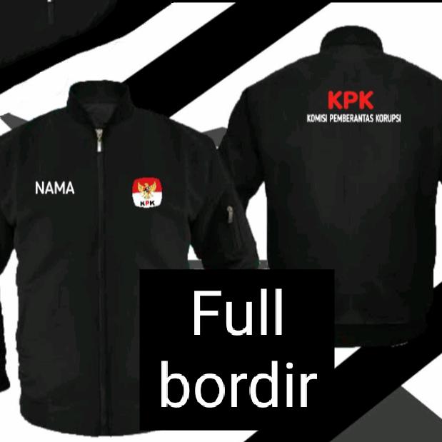 jaket bomber KPK full bordir jaket KPK jaket bomber komisi pemberantas