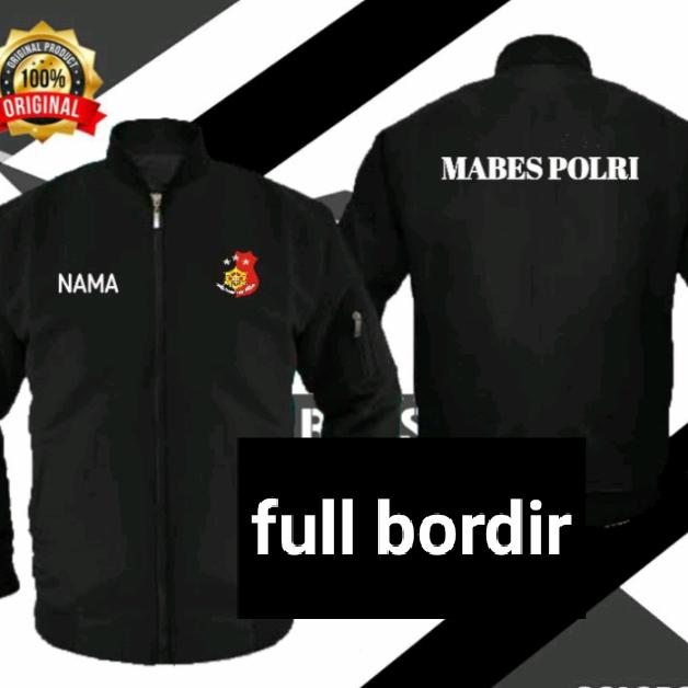 jaket bomber mabes polri full bordir jaket mabes polri