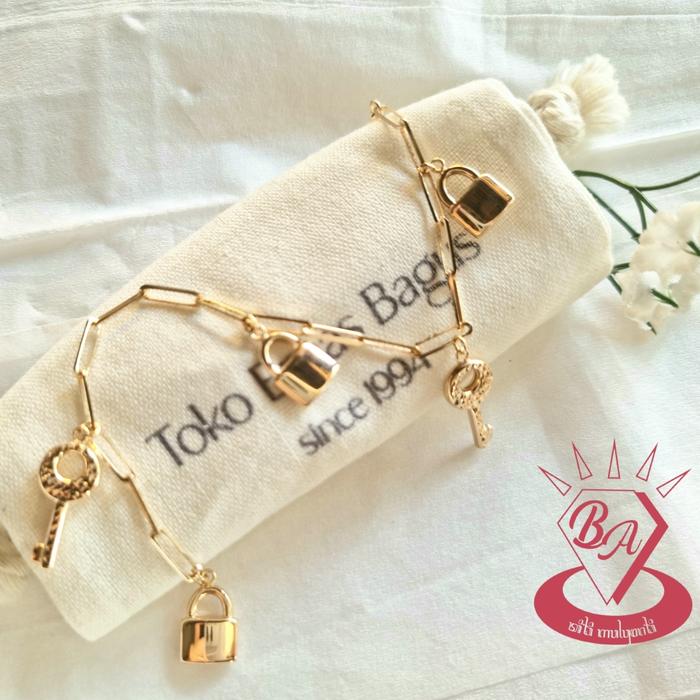 Gelang emas rantai ubs mainan kunci kd.300 6k