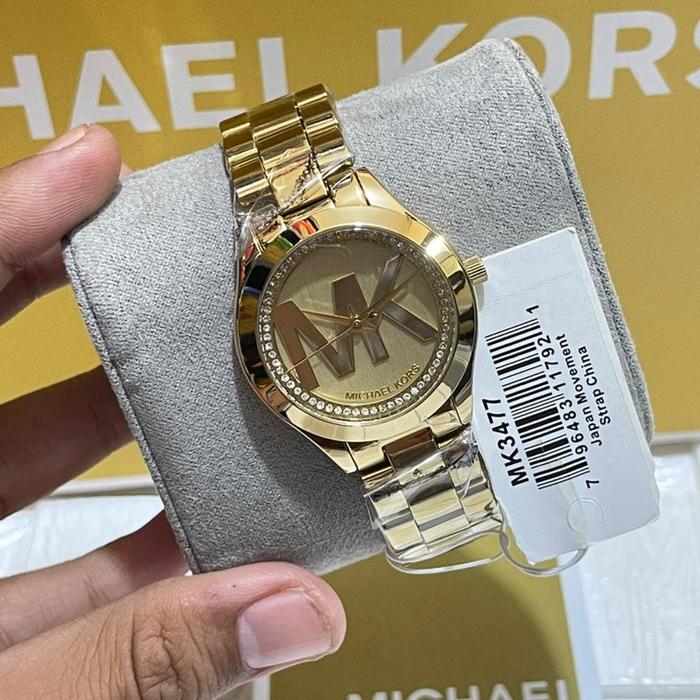 [ ORIGINAL ] Jam MK3477 Gold 34mm Fullset