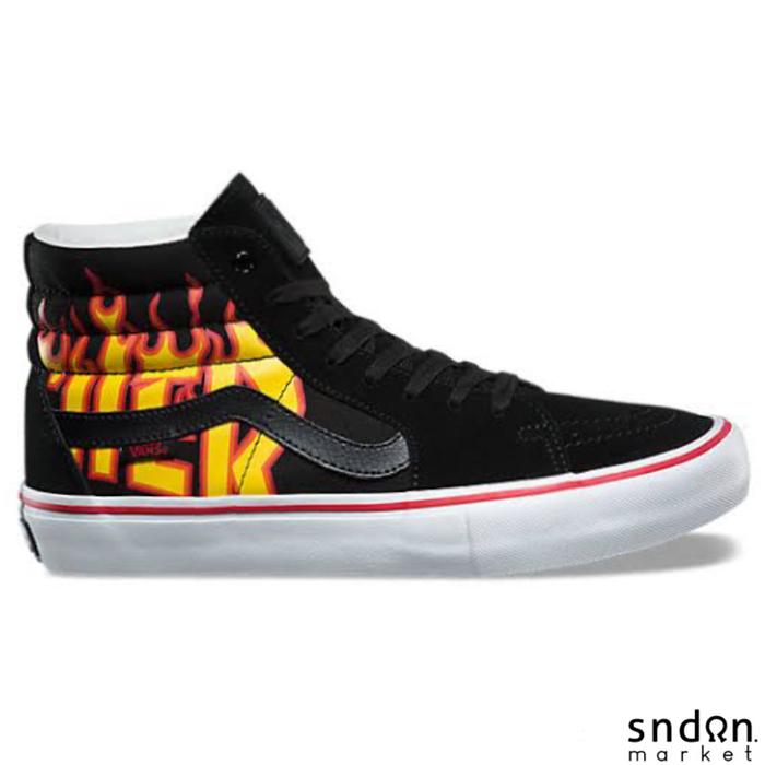 VANS x Thrasher SK8 Hi Pro Black Flame Original BNIB