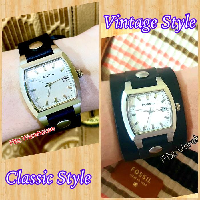 Fossil jam gaban kotak black