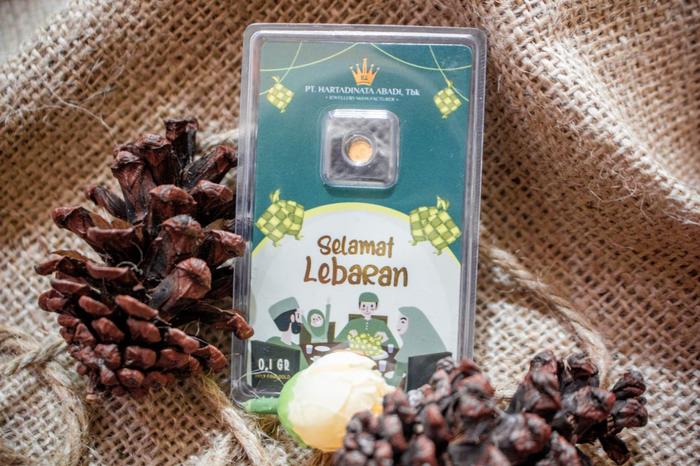 Logam Mulia Hartadinata Selamat Lebaran 0.1 Gram 24K Fine Gold 999.9