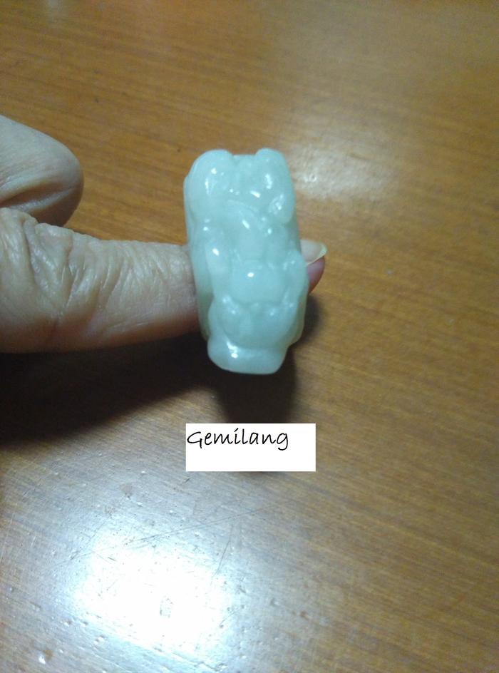 Giok asli bersertiikat - Cincin Pixiu