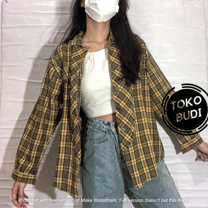 Flannel // Plaid Vol.2 UNISEX Flanel Thrift Kuning