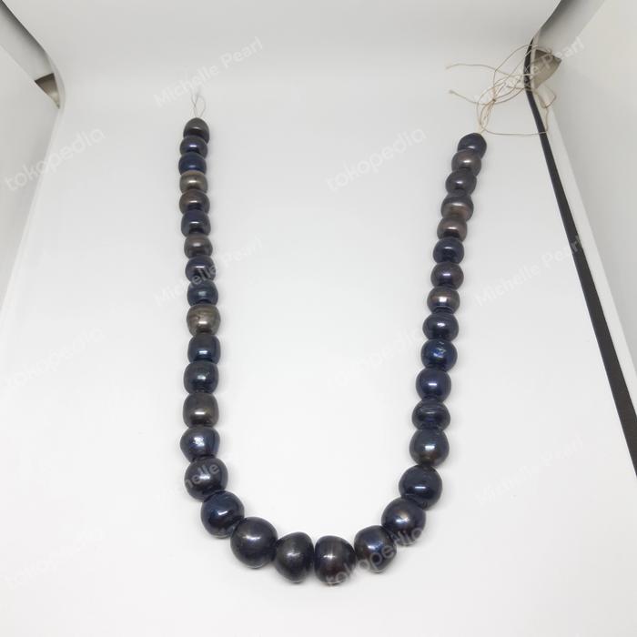 Mutiara Air Tawar Bulat Mix 11-13mm (180) (hitam)