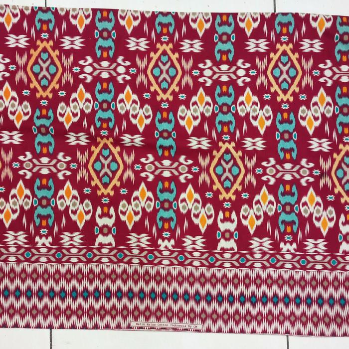 KAIN BATIK KATUN METERAN MOTIF SONGKET KALIMANTAN